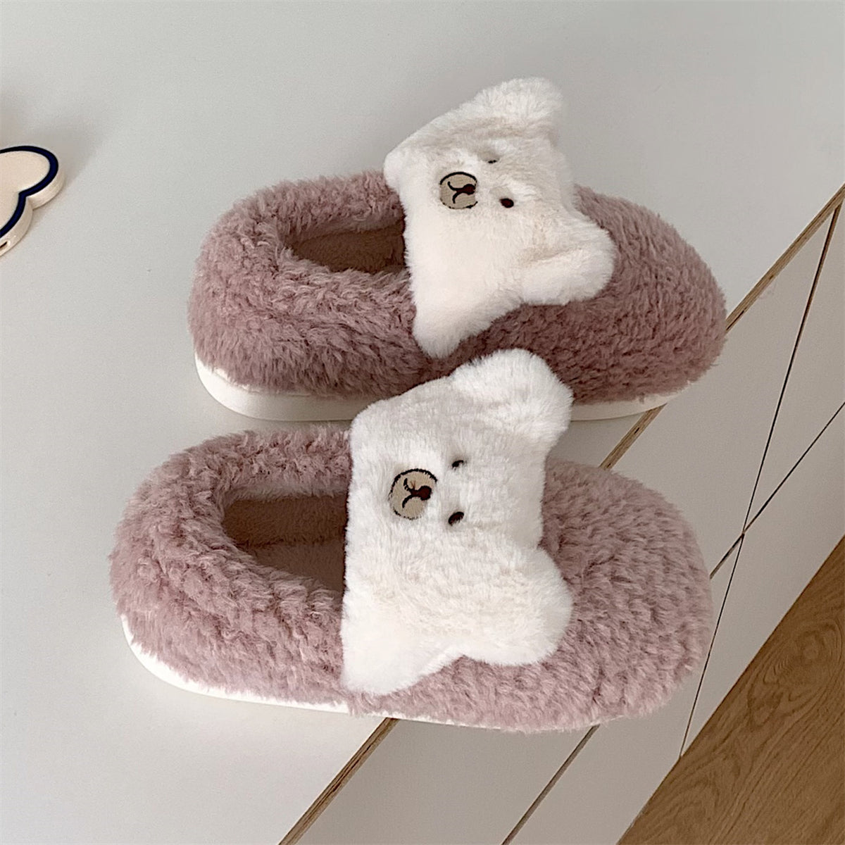 Women's Plush Bag Heel Cotton Shoes